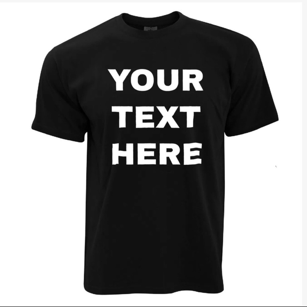 Black and White 4XL Customized T-Shirt - Picture 1 of 1